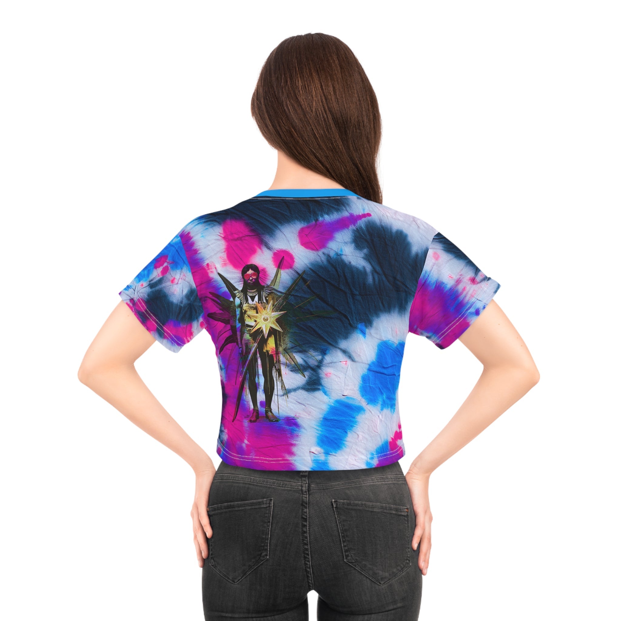 Amaru  Khan Tye-Dye Crop Tee