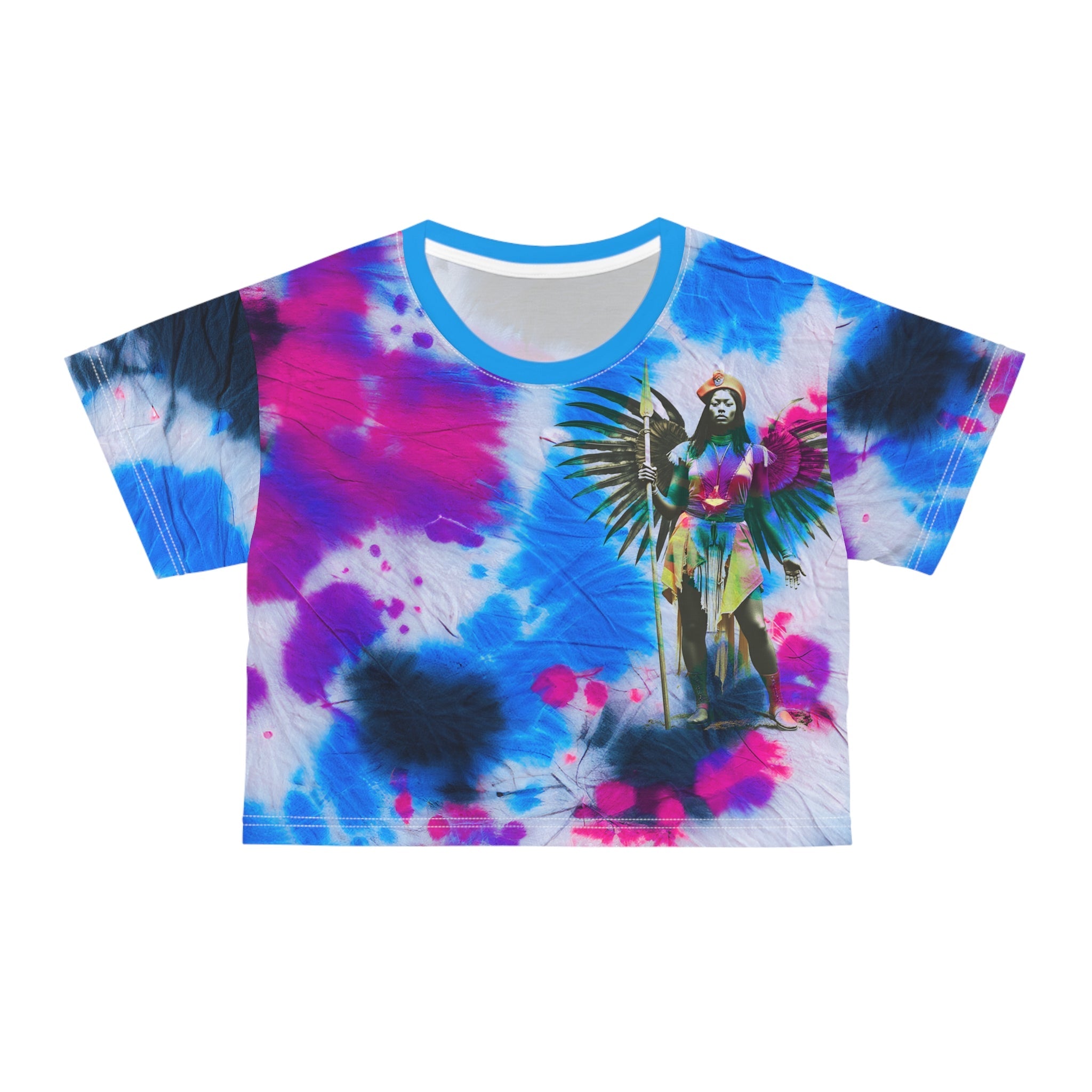 Amaru  Khan Tye-Dye Crop Tee