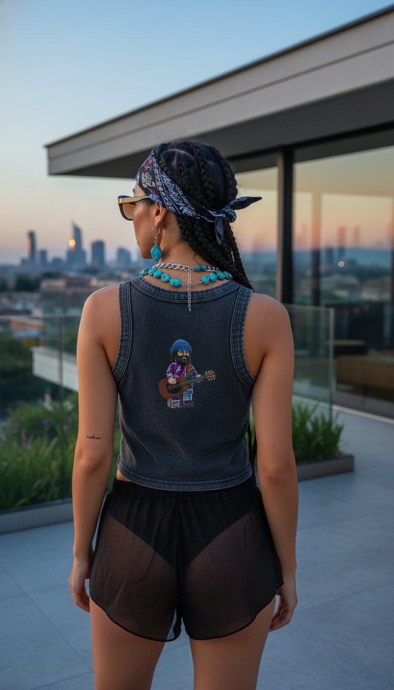 1+3 Bolt DeadHead Snow Washed Tank Top